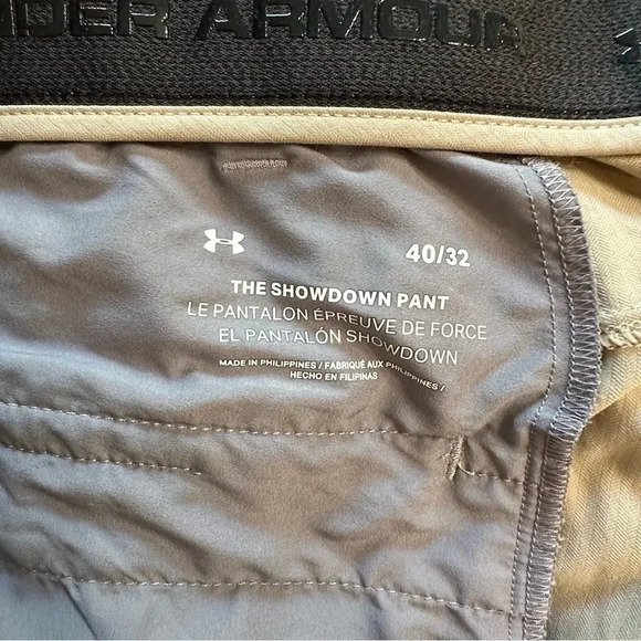 Under Amour The Showdown 40/32 tan performance pants - Picture 7 of 7